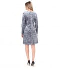 Rochie de seara evazata din catifea elastica cu fir metalic