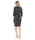 Tinuta eleganta cu sacou si rochie din brocart elastic imprimat