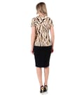 Bluza cu animal print si fusta office