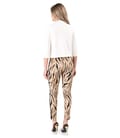 Pantaloni pana cu animal print si bolero din stofa elastica