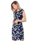Rochie din jerse elastic imprimat cu motive florale