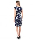 Rochie din jerse elastic imprimat cu motive florale