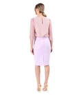 Tinuta office cu bluza lejera din voal si fusta creion