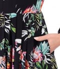 Rochie midi din viscoza imprimata cu motive florale