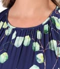 Rochie midi din viscoza imprimata cu motive florale