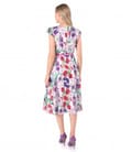 Rochie eleganta din voal de bumbac imprimat cu motive florale