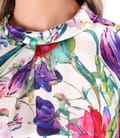 Bluza din matase naturala imprimata cu motive florale