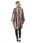 Jacheta oversize cu maneci 3/4 din stofa ripsata cu efect satinat