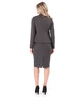 Costum dama office cu sacou si fusta din stofa elastica