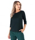 Bluza eleganta din jerse elastic cu maneci 3/4