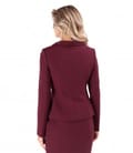 Sacou office din stofa elastica cu guler rotund