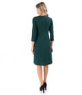 Rochie office evazata din stofa elastica