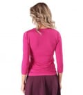 Bluza din jerse elastic cu decolteu in falduri