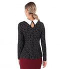 Bluza din jerse elastic imprimat cu picouri