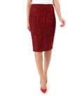 Fusta eleganta din bucle multicolor cu lana