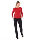 Bluza din jerse elastic cu maneci lungi
