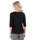 Bluza din jerse elastic fin cu maneci 3/4