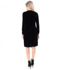 Rochie din catifea cu aplicatie de cristale