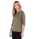 Bluza eleganta din jerse elastic cu maneci 3/4