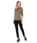 Bluza eleganta din jerse elastic cu maneci 3/4