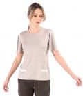 Bluza eleganta din jerse elastic imprimat cu picouri