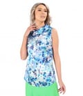 Bluza lejera din matase imprimata cu motive florale