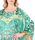 Rochie caftan din matase naturala fina cu cordon in talie