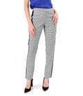 Pantaloni pana din stofa elastica cu viscoza si cu vipusca pe lateral