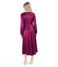 Rochie de ocazie midi din satin de viscoza