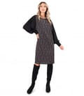 Rochie lejera din stofa elastica cu viscoza cu maneci bufante