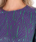Bluza din stofa elastica cu viscoza imprimata cu motive geometrice