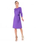 Rochie office evazata din stofa texturata cu viscoza