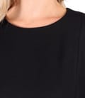Rochie office evazata din stofa texturata cu viscoza
