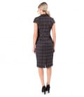 Rochie office din stofa cu viscoza in carouri