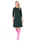 Rochie office evazata din stofa texturata cu viscoza
