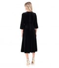 Rochie midi de ocazie din catifea cu bust din paiete