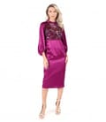 Rochie midi de ocazie din satin cu bust din paiete