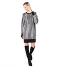 Rochie tip hanorac din jerse elastic gros de viscoza