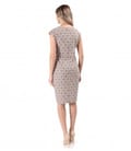 Rochie eleganta din brocart de bumbac elastic imprimat