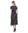 Rochie midi din viscoza imprimata cu motive geometrice