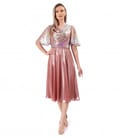 Rochie scurta de ocazie cu bust cu paiete