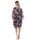 Rochie fluture din voal fin imprimat cu motive paisley