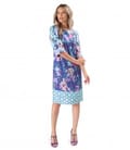 Rochie lejera din matase naturala imprimata cu motive florale