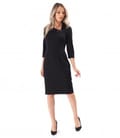 Rochie office cu guler asimetric