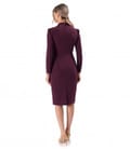 Rochie office din stofa elastica cu maneci lungi