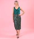 Bluza eleganta pe bie din saten de viscoza