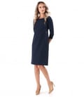 Rochie office din stofa elastica cu maneci 3/4