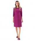 Rochie office din stofa elastica cu maneci 3/4