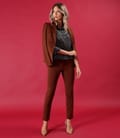 Pantaloni eleganti pana din stofa elastica cu viscoza