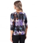 Bluza din jerse elastic imprimat cu motive geometrice